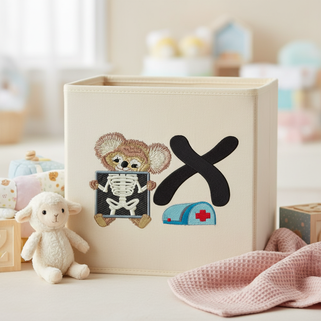 Fuzzy Koala Bear Letter X