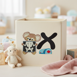 Fuzzy Koala Bear Letter X