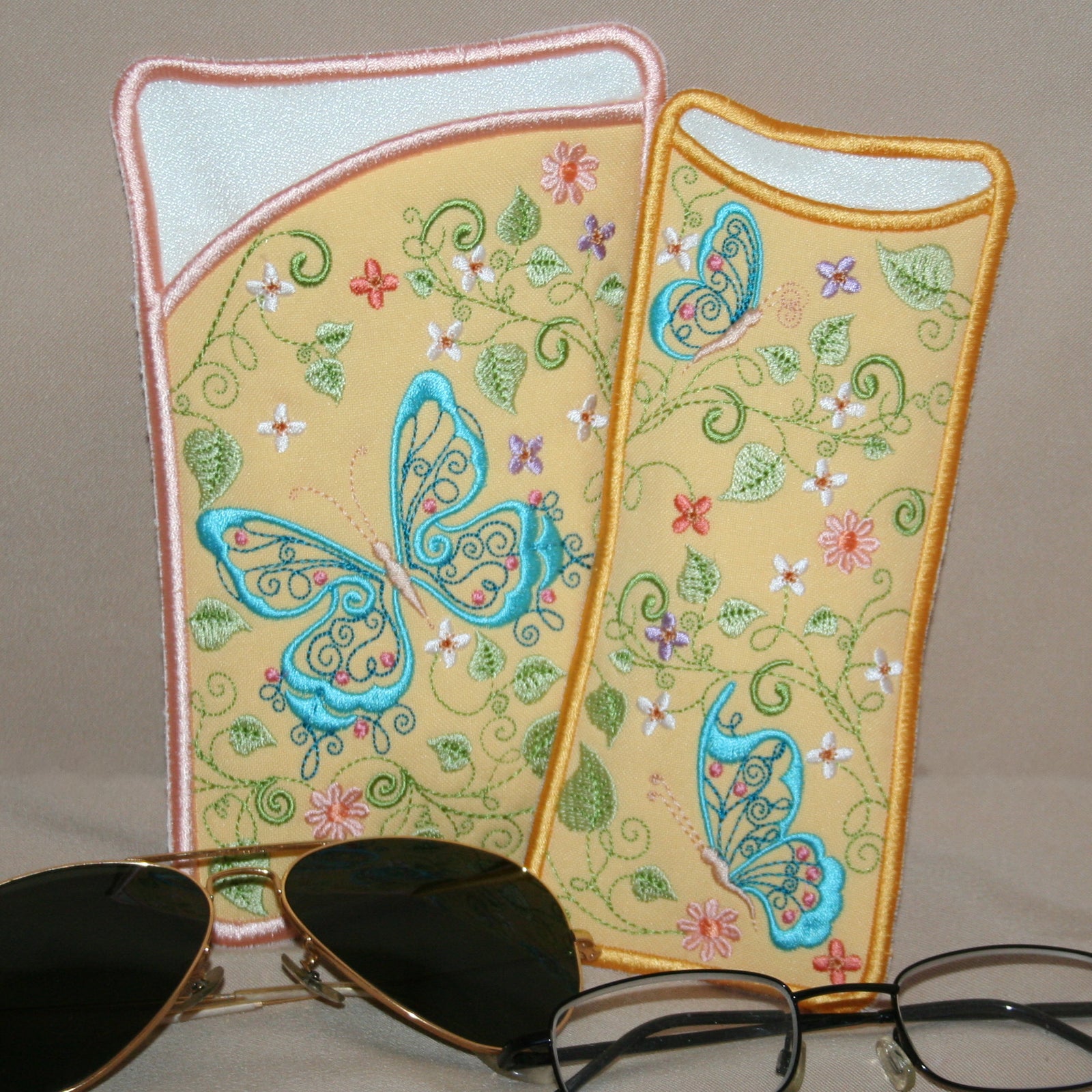 Butterfly Blue Eyeglass Cases