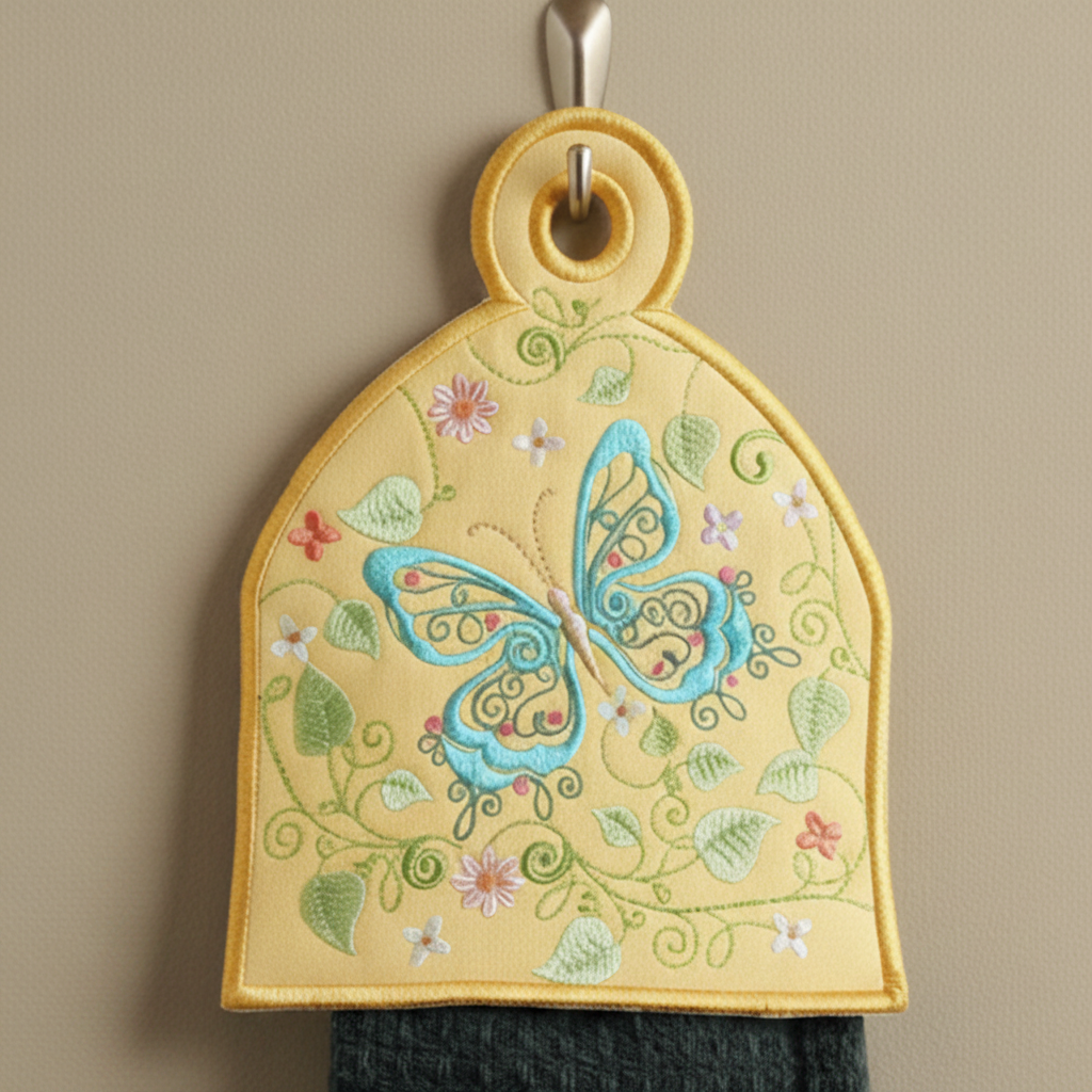 Butterfly Blue Towel Toppers