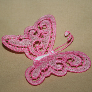Freestanding Lace Butterfly Pink