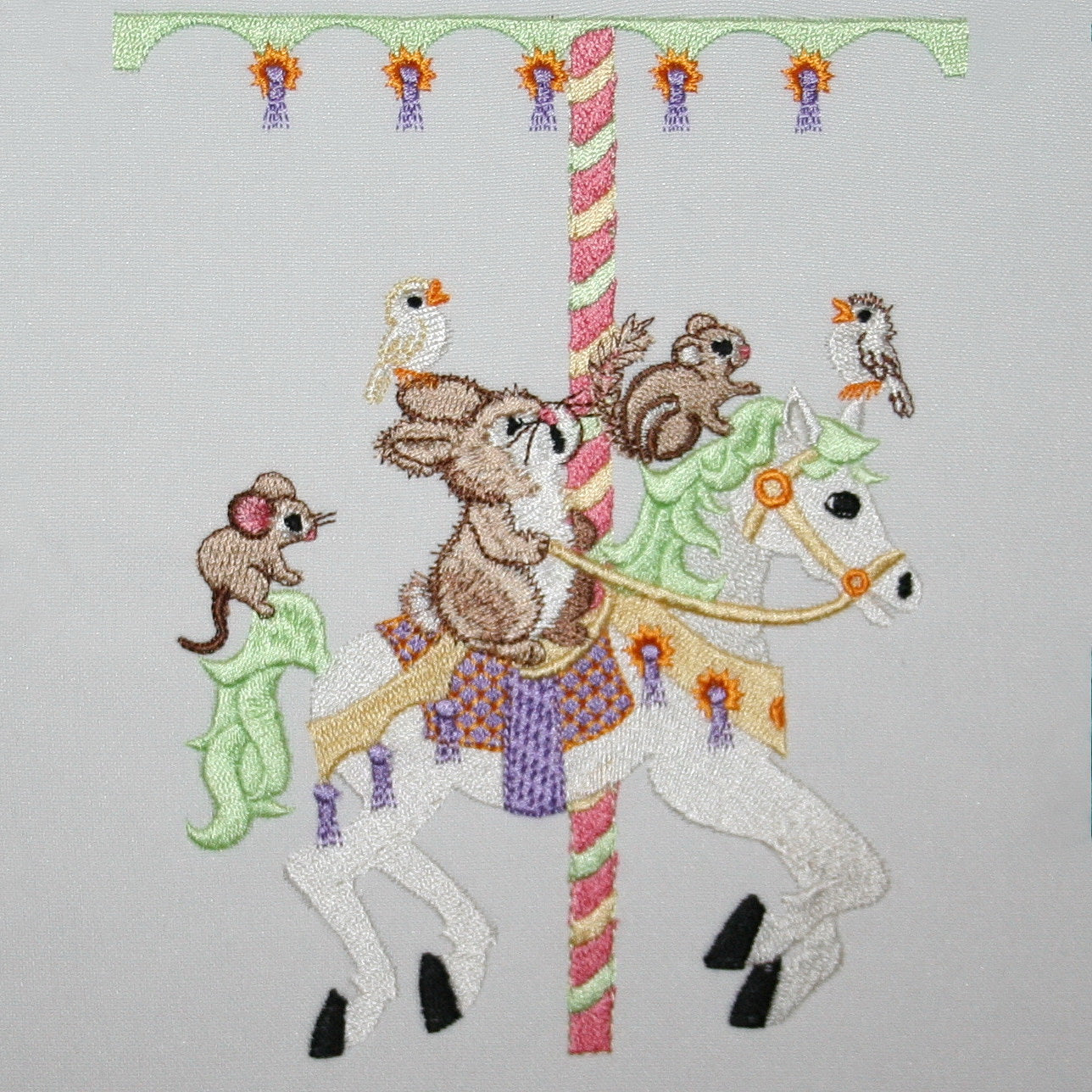 Fuzzy Friends on Carousel