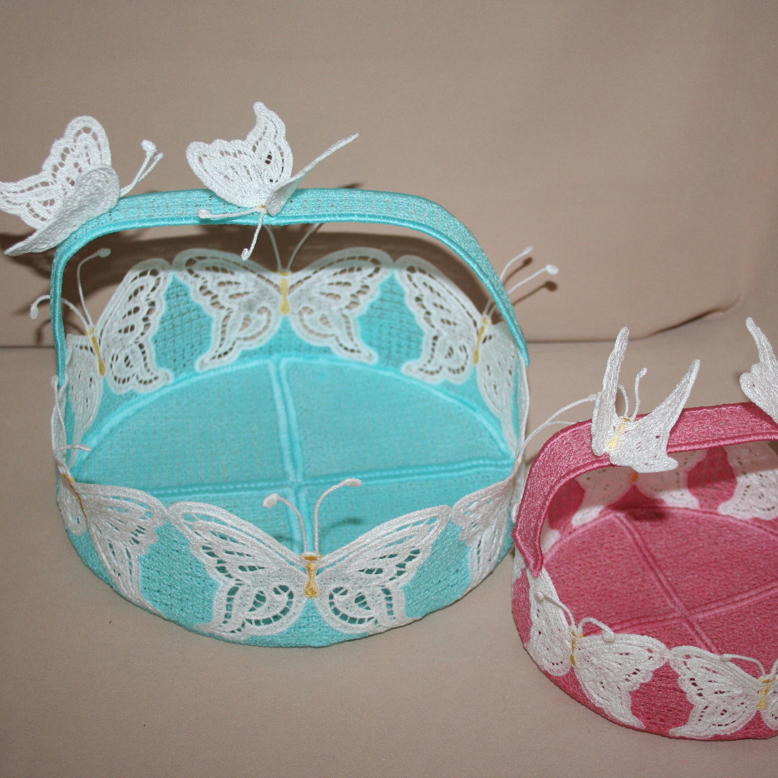 Butterfly Dreams Freestanding Lace Baskets