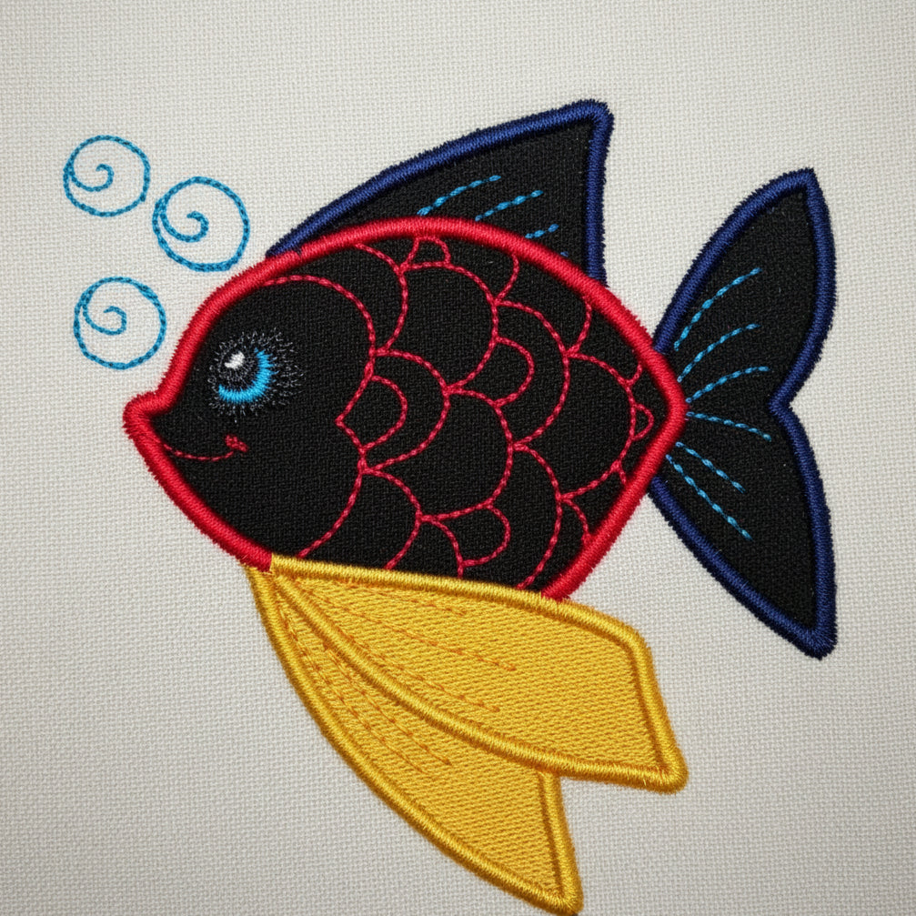 Bubbles Tropical Fish - a-stitch-a-half