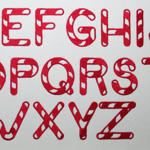Candy Cane Alphabet