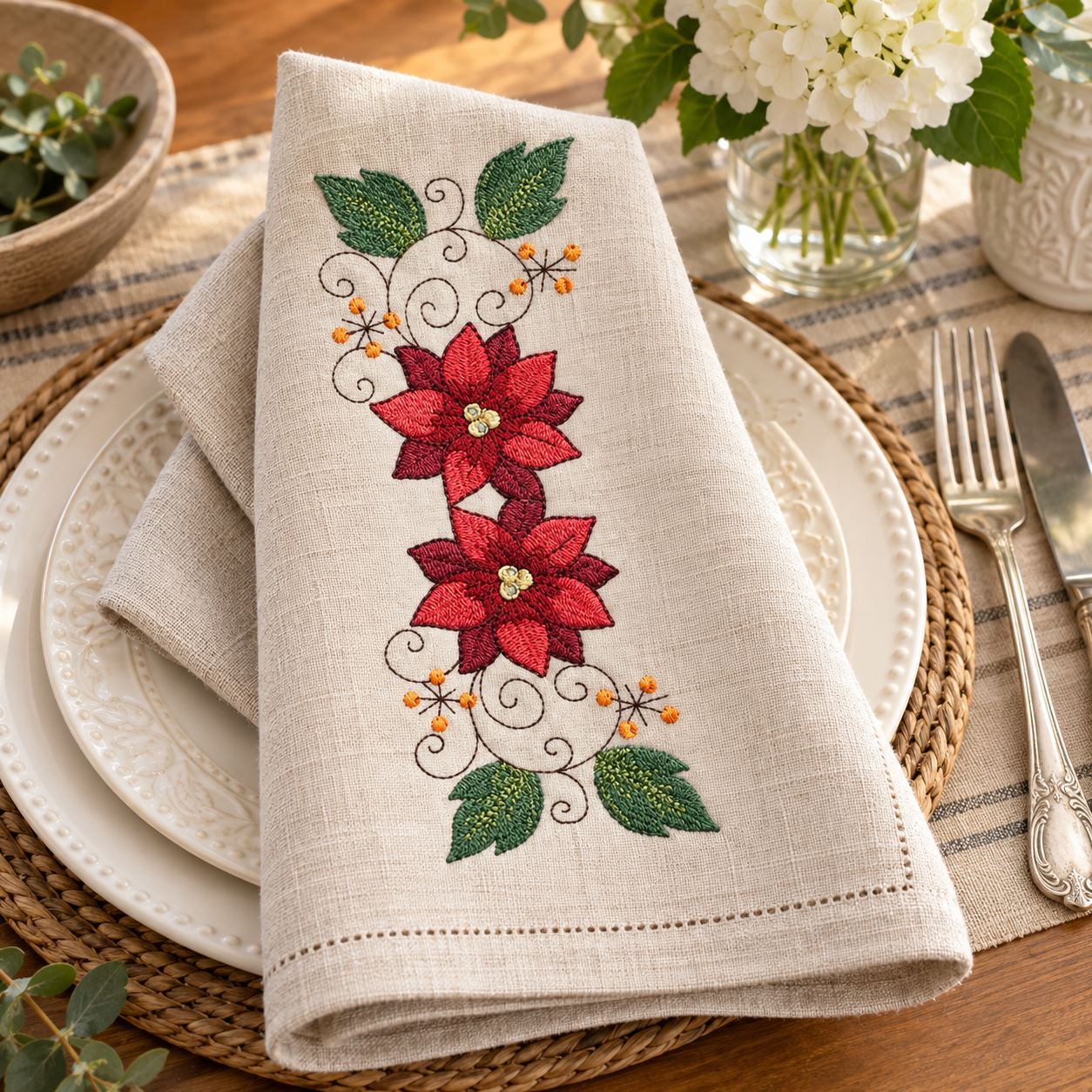 Pretty Poinsettia Duo