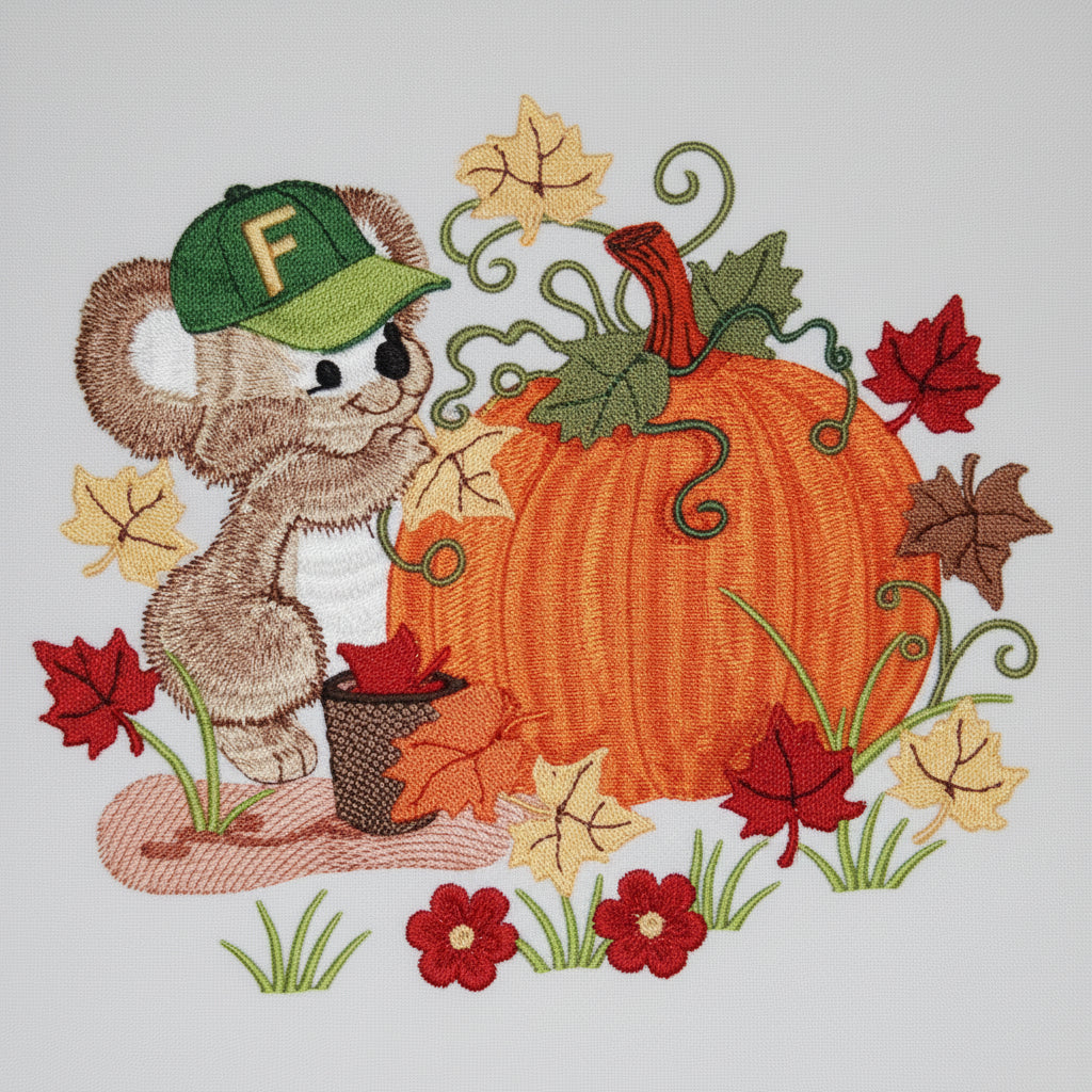 Pumpkin Fuzzy Koala Bear Boy