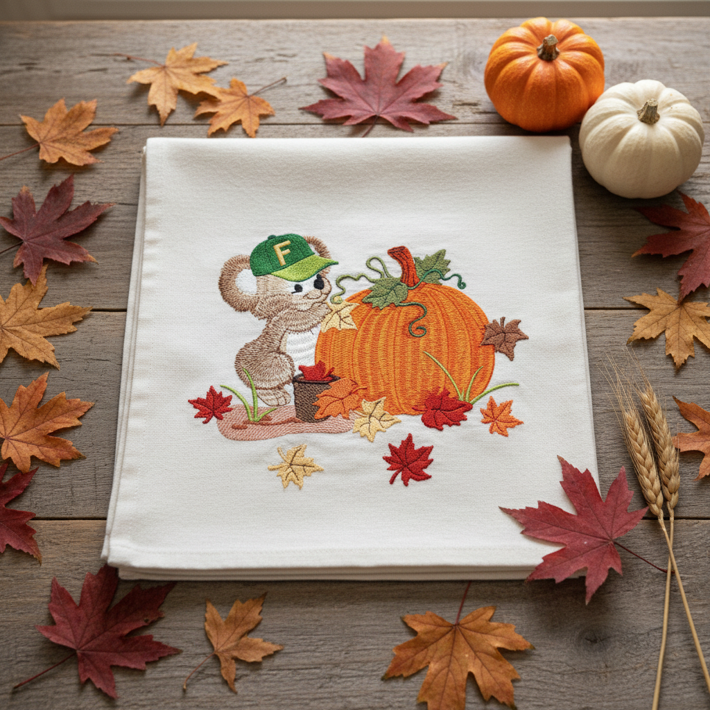 Pumpkin Fuzzy Koala Bear Boy