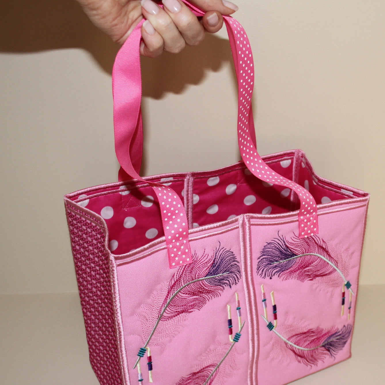 Beautiful Beaded Feathers Tote Bag