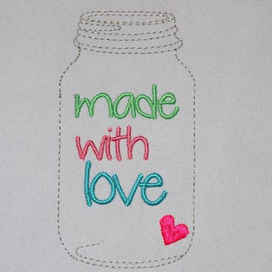 Made with love Mason Glass Jar