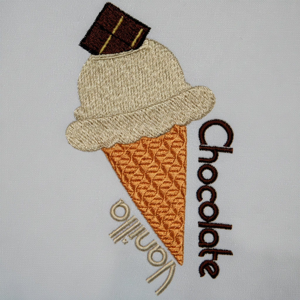 Ice Cream Vanilla and Chocolate