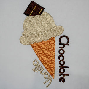 Ice Cream Vanilla and Chocolate