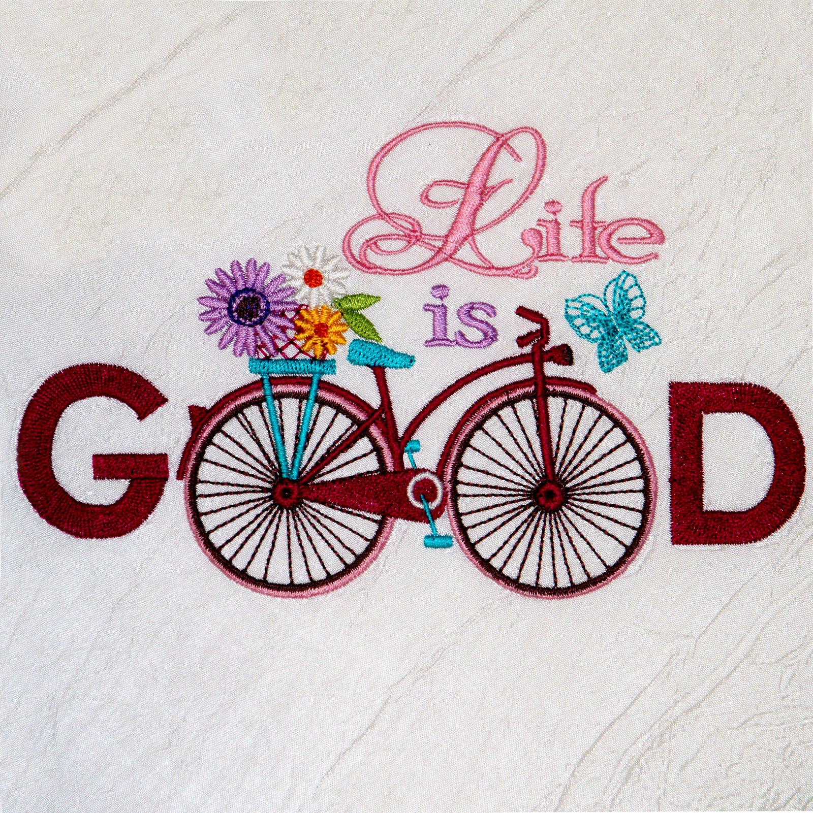 Vintage bicycle Life is Good - aStitch aHalf