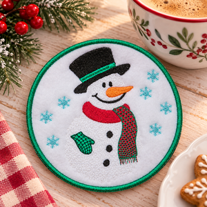 Mr Snowman Mug Rug