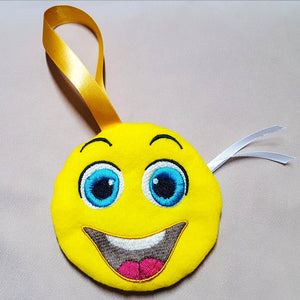Surprised Emoji He Bag with in-the-hoop Zipper