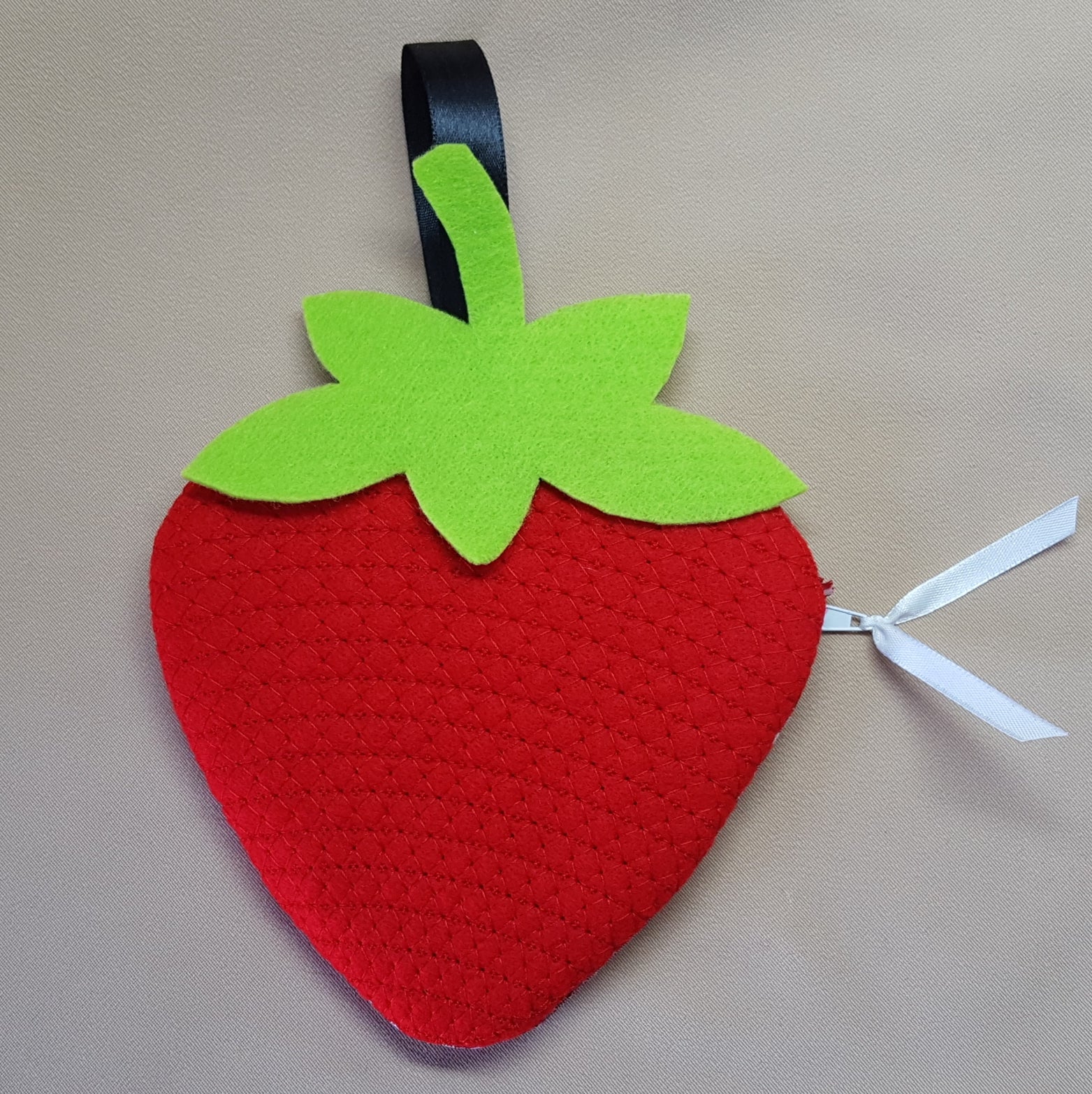 Strawberry Bag with ITH Zipper