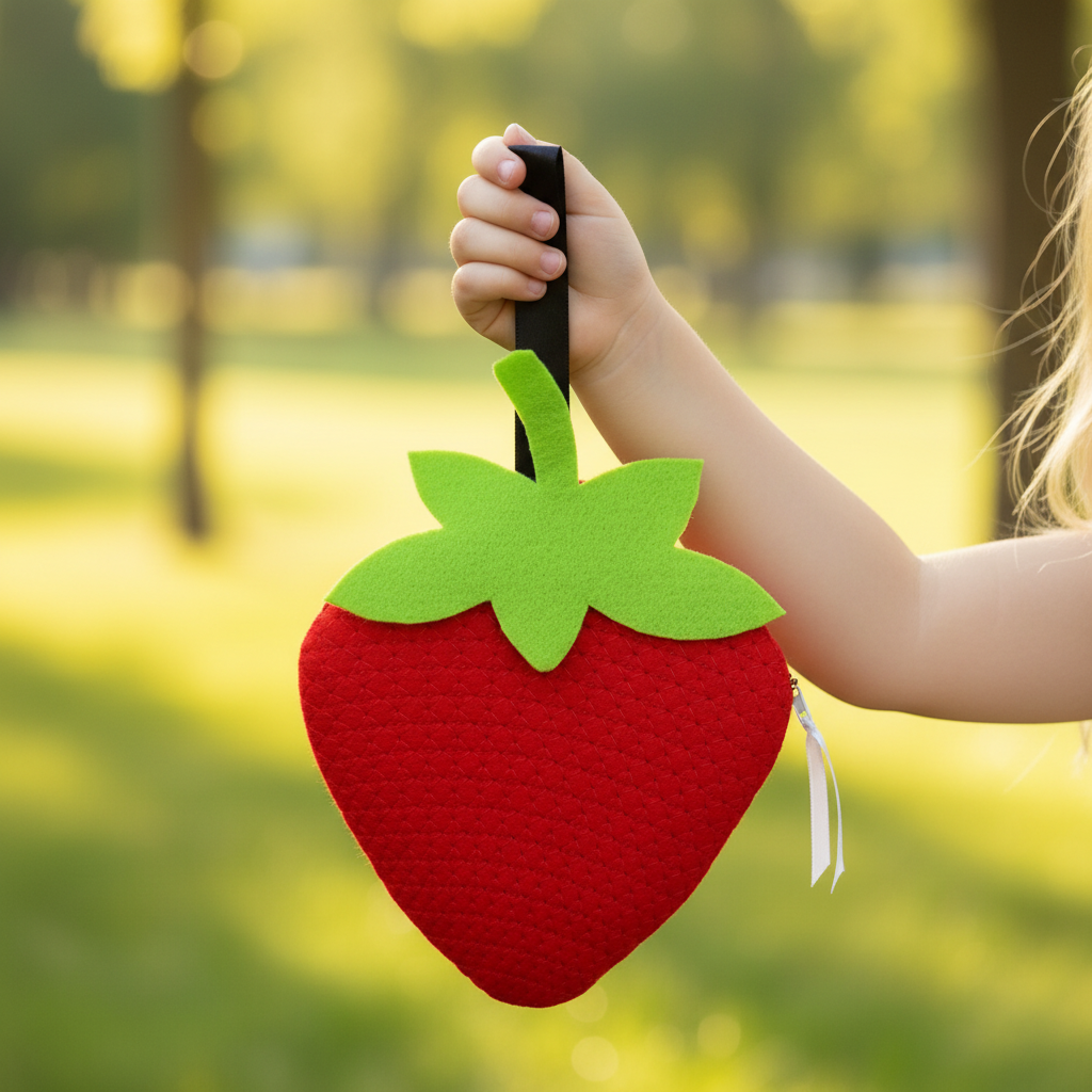 Strawberry Bag with ITH Zipper