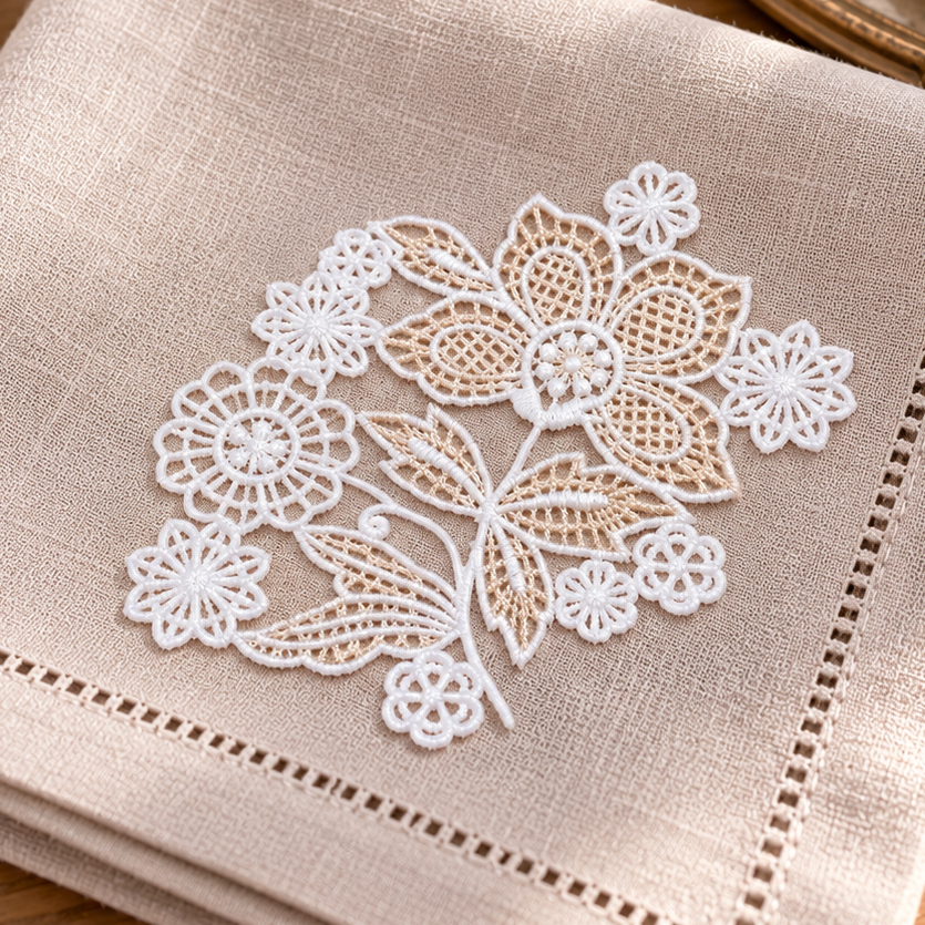 Freestanding Lace Summer Motifs Bouquet