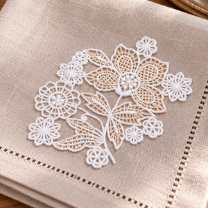 Freestanding Lace Summer Motifs Bouquet