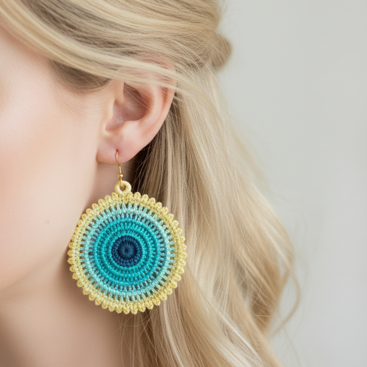 Ombre Freestanding Lace Earrings