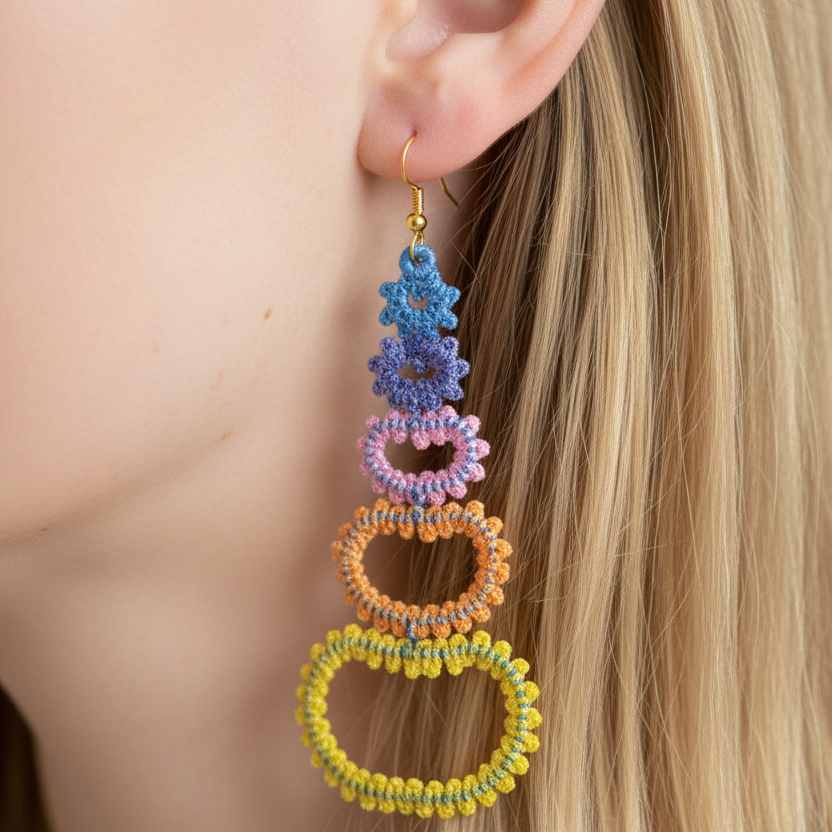 Ombre Brilliance Freestanding Lace Earrings