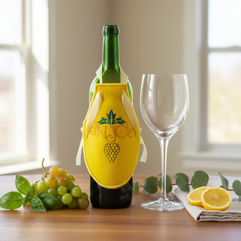 Wine Bottle Apron Enjoy