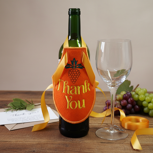 Wine Bottle Apron Thank You