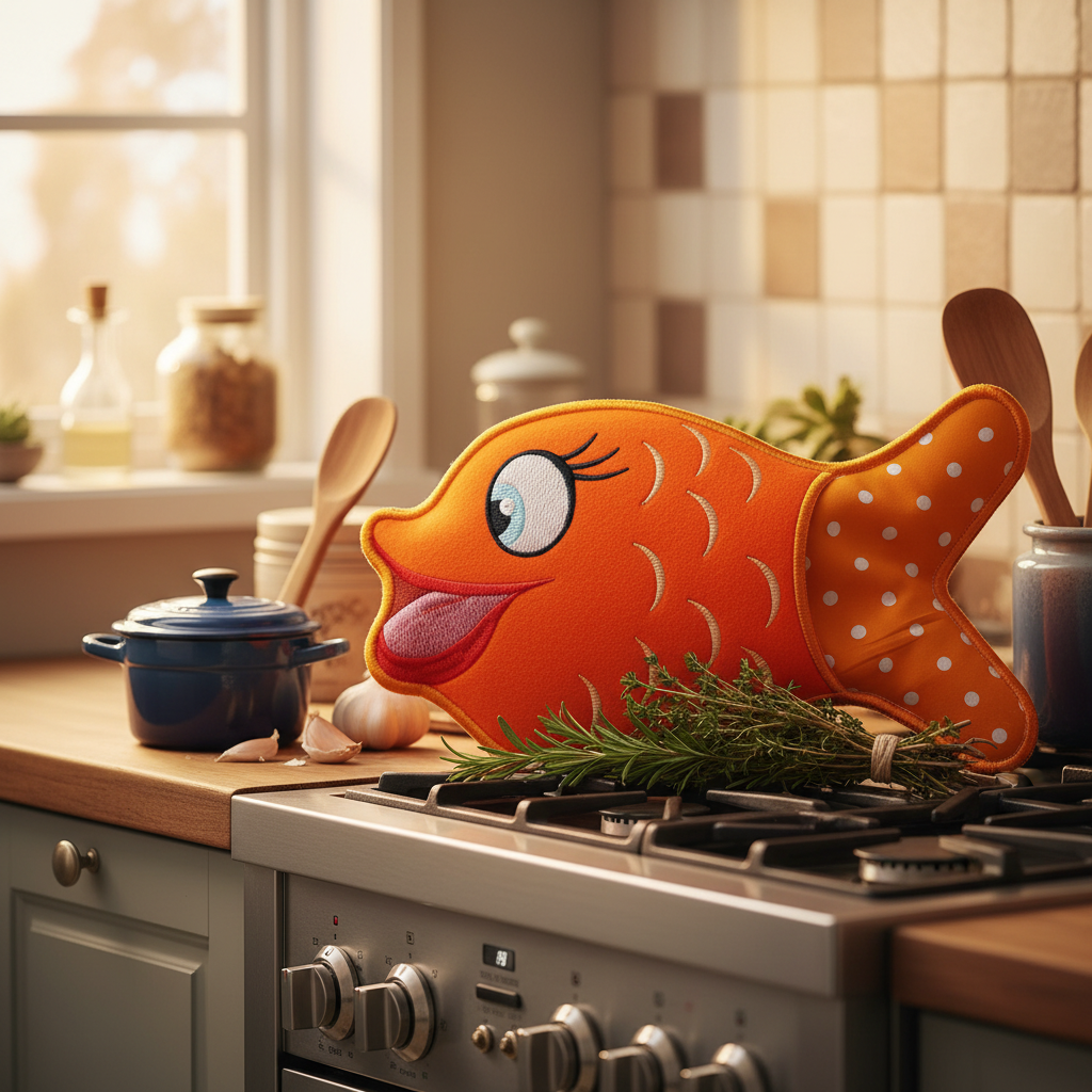 Something Fishy Oven Mitt