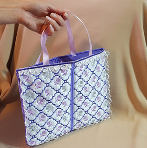 Faberge Inspired Rose Skinny Tote