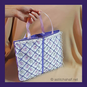 Faberge Inspired Rose Skinny Tote