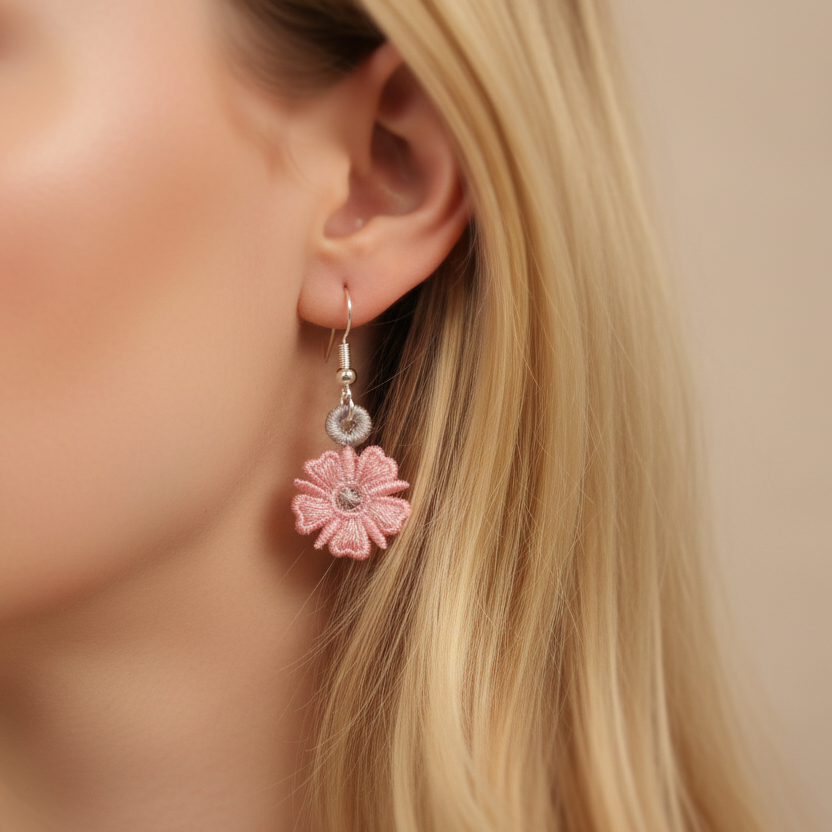 Evelyn Miniature Freestanding lace Earrings