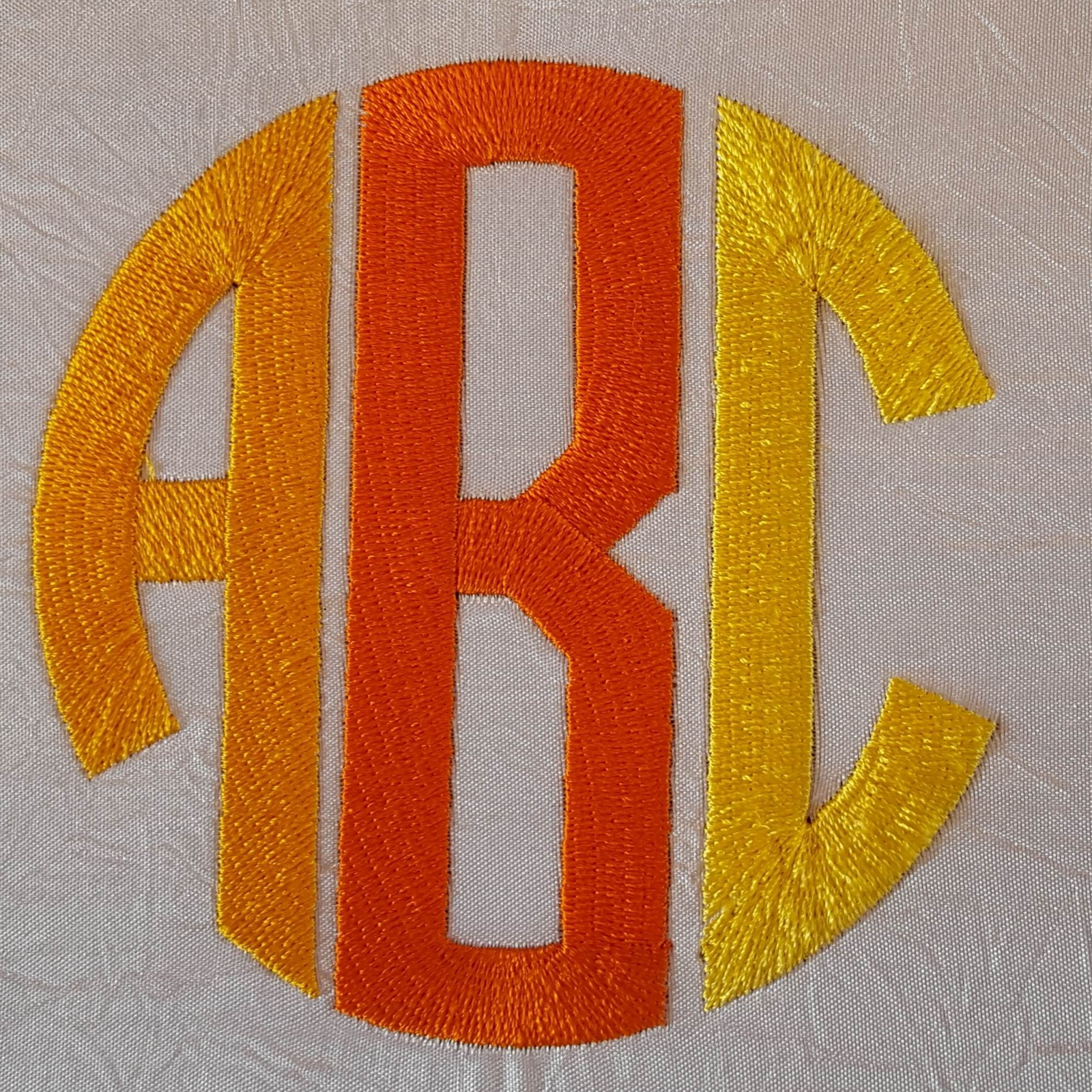 Circle Monogram Letters ABC