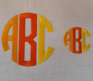 Circle Monogram Letters ABC