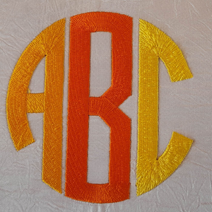 Circle Monogram Letters ABC