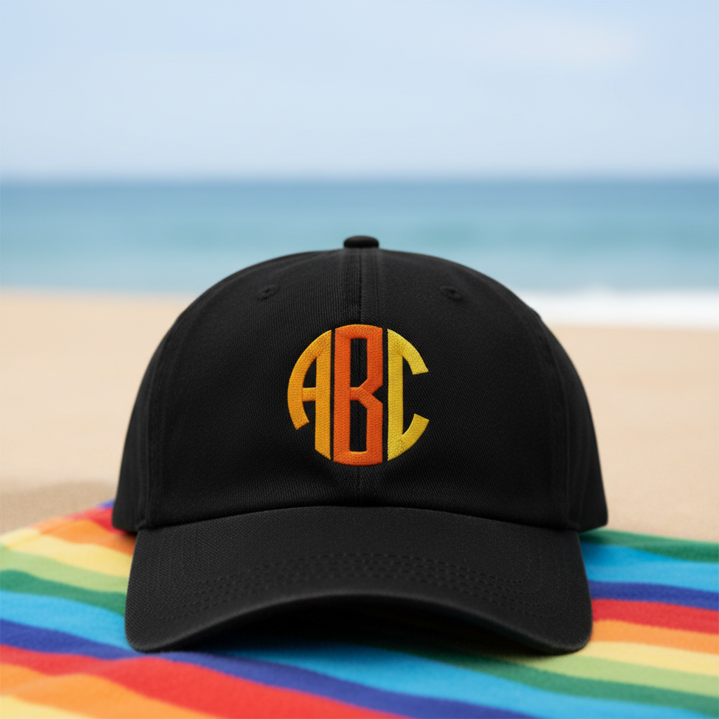 Circle Monogram Letters ABC