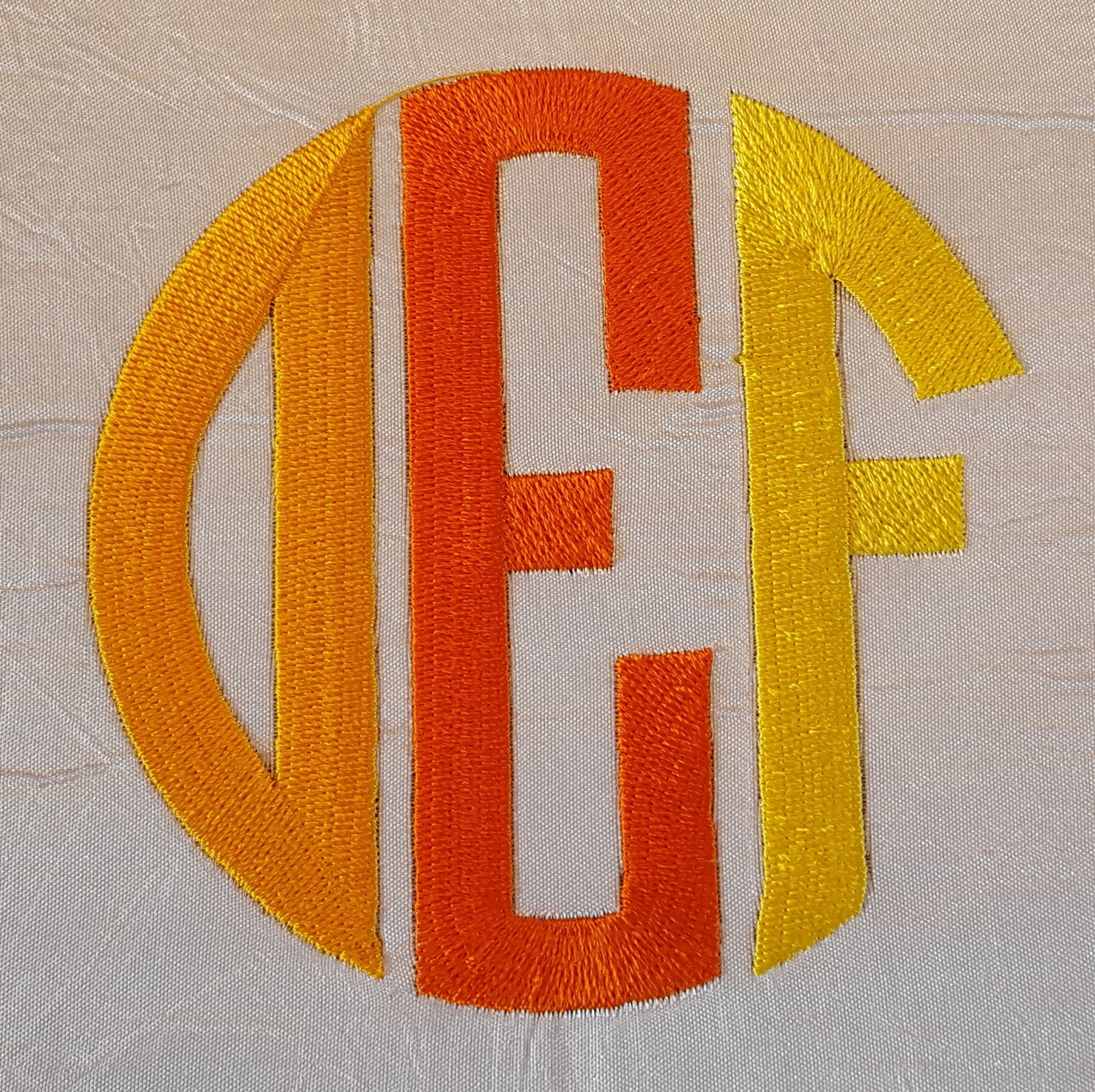 Circle Monogram Letters DEF