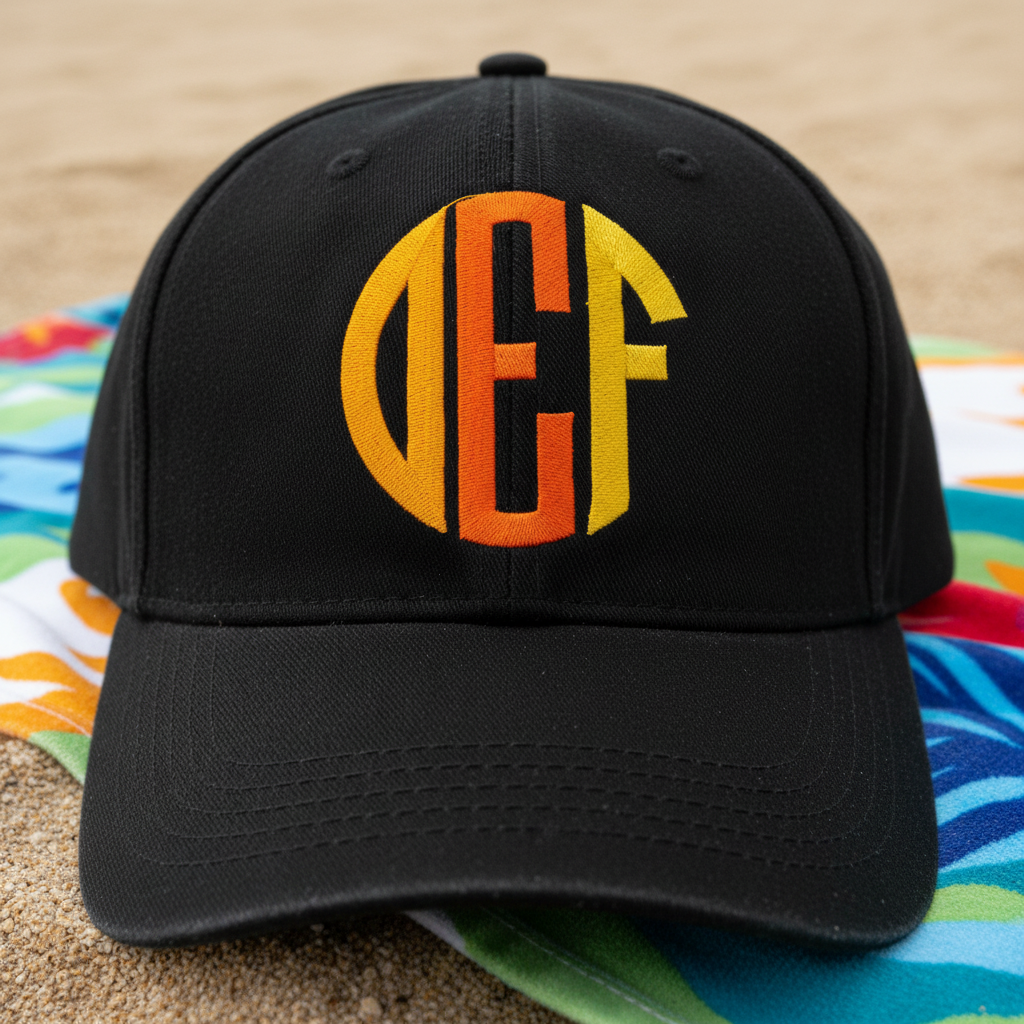 Circle Monogram Letters DEF