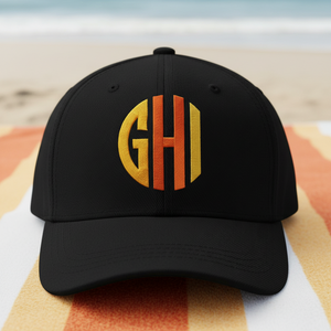 Circle Monogram Letters GHI