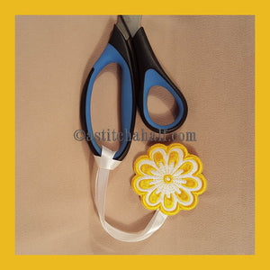 Just Flowers Scissor Cases with Applique Fob