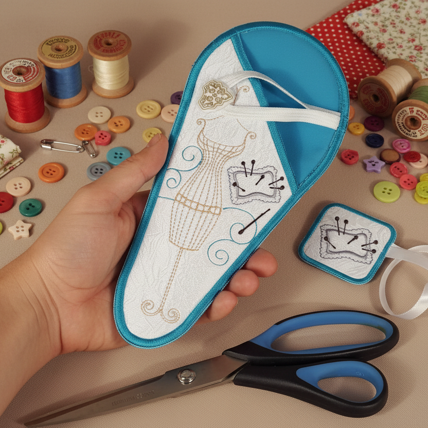 Sewing Scissor Cases with Fob
