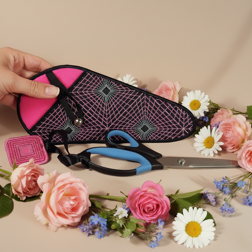 Gorgeous Geometric Scissor Cases with Fob