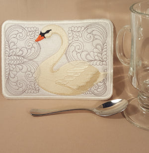 Swan Symphony Mug Rugs