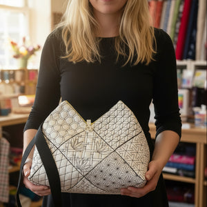 Kikko Sashiko Quilt Blocks and Tote Bag