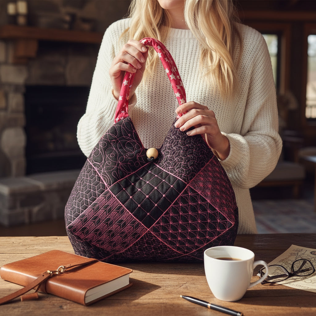 Takara Sashiko Quilt Blocks and Tote Bag