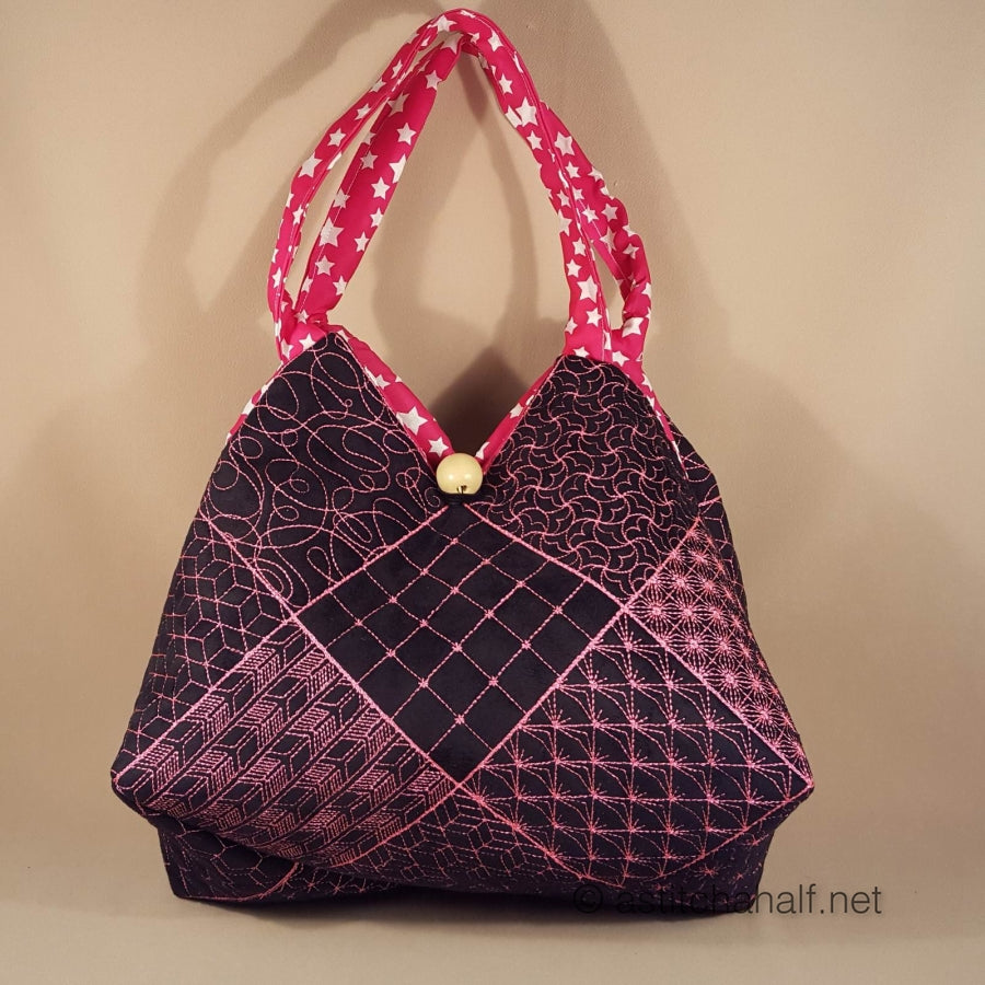 Takara Sashiko Quilt Blocks and Tote Bag