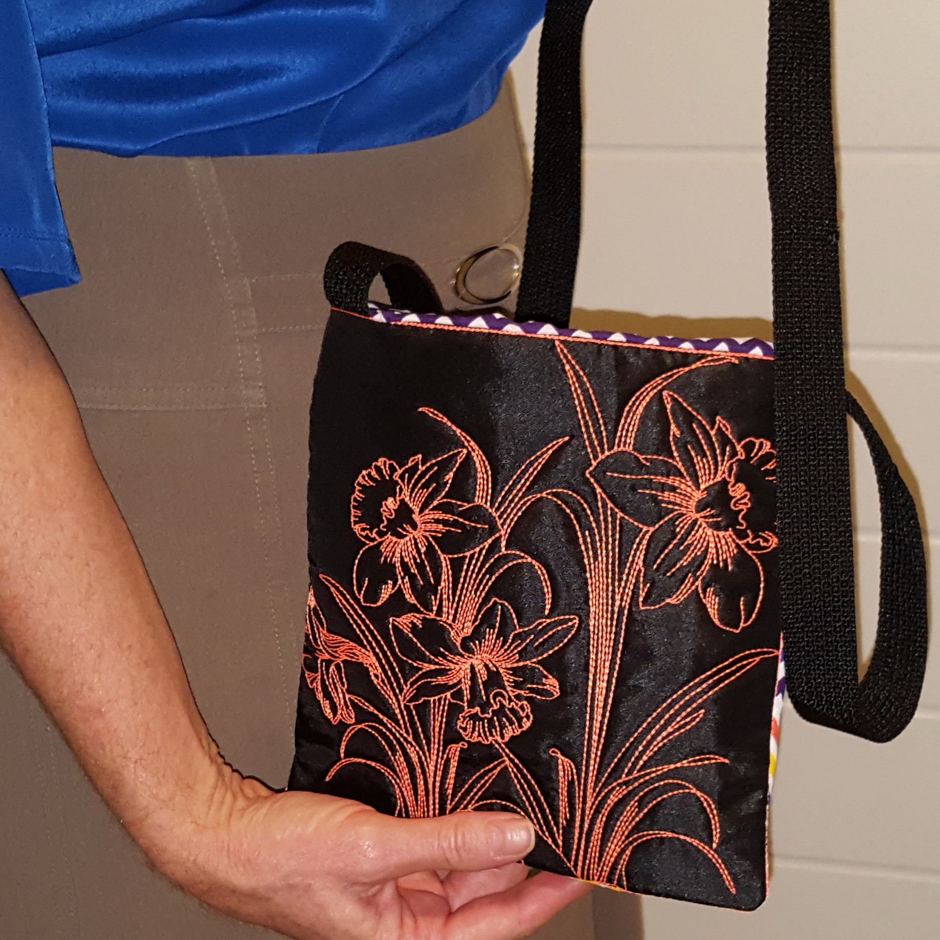 Chalk Board Daffodil Cross Body Bag