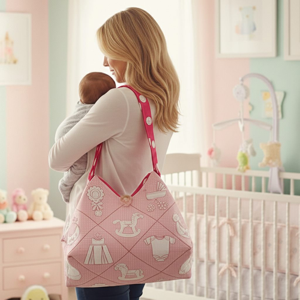 Akachan Baby Trapunto Tote and Quilt Blocks
