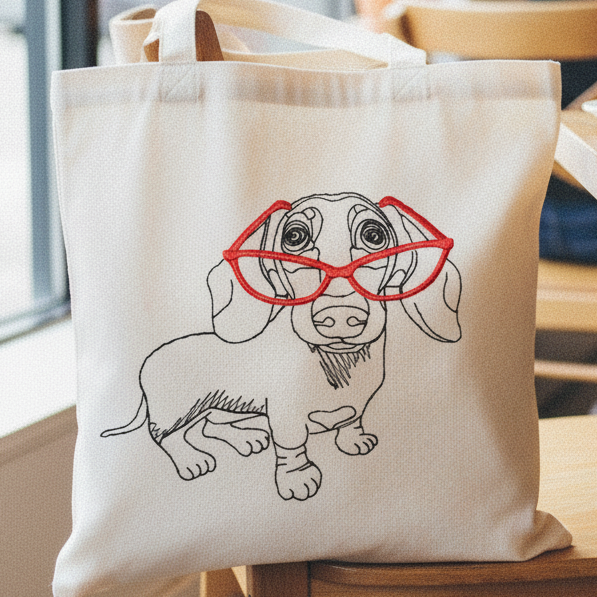 Dachshund with Glasses