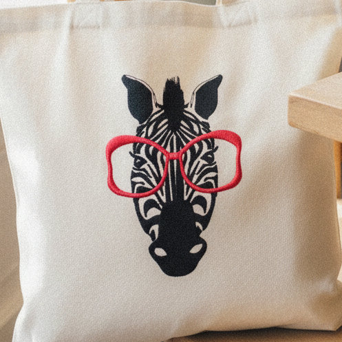 Cool Zebra with Glasses