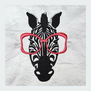 Cool Zebra with Glasses